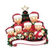 Opening Presents (family of 6) Personalized Ornament