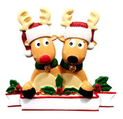 New Reindeer Family (couple) Christmas Ornament