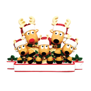 New Reindeer (family of 5) Personalized Ornament