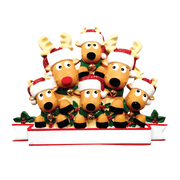 New Reindeer (family of 6) Personalized Ornament