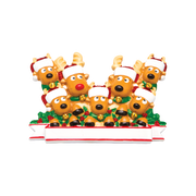New Reindeer (family of 7) Personalized Ornament