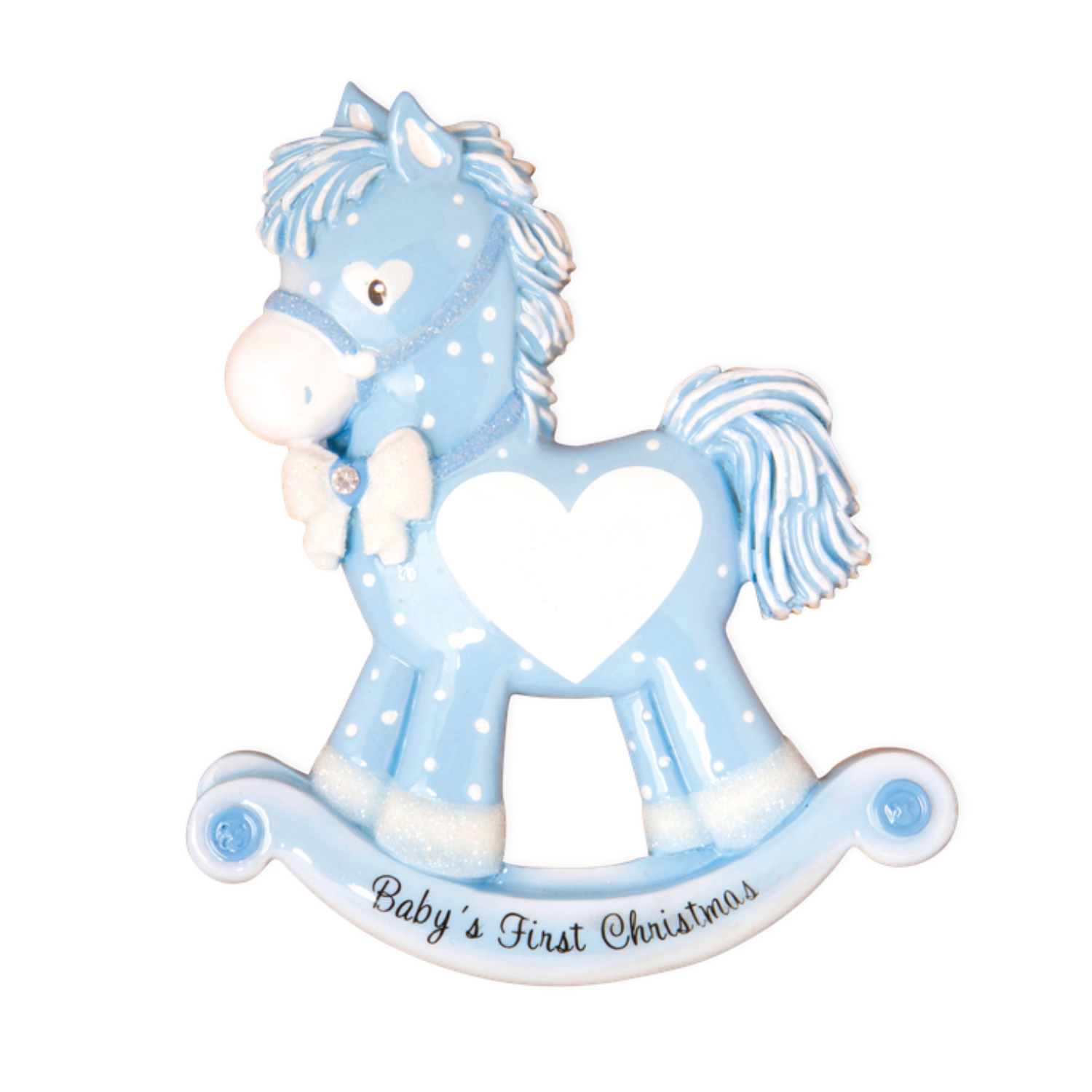 Baby Boy Rocking Horse Personalized Christmas Ornament