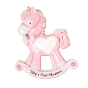 Baby Girl Rocking Horse Personalized Christmas Ornament