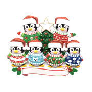 Ugly Sweater Family of 6 Personalized Christmas Ornament
