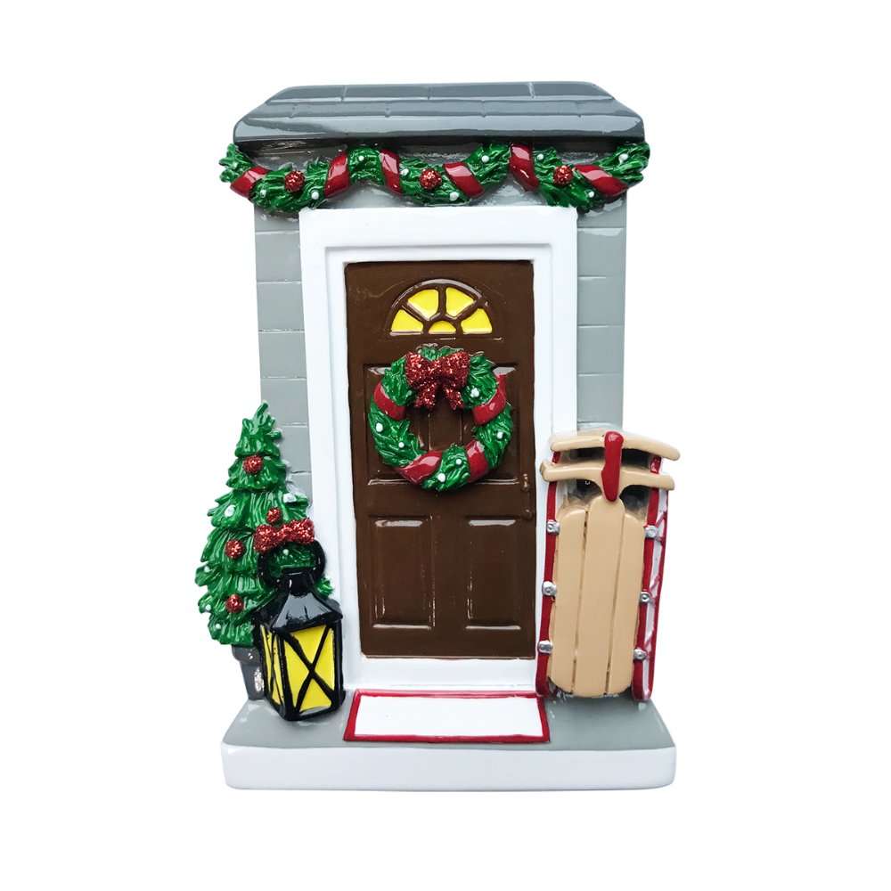 Christmas Door Personalized Christmas Ornament