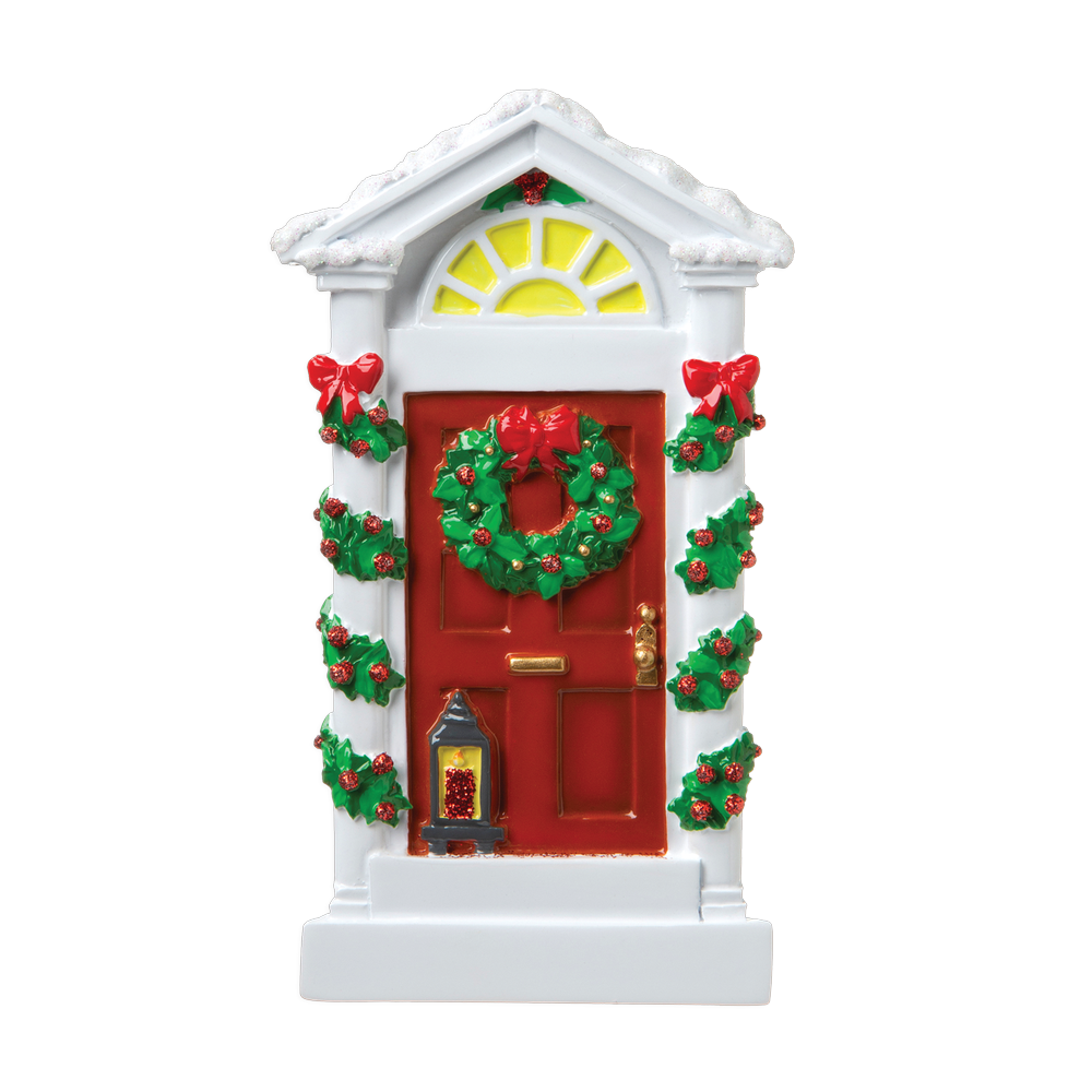 Historic House Door Personalized Christmas Ornament