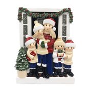 Farm House Family of 5 Personalized Ornament