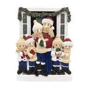 Farm House Family of 6 Personalized Ornament