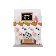 Fireplace Mantle Family of 7 Personalized Ornament