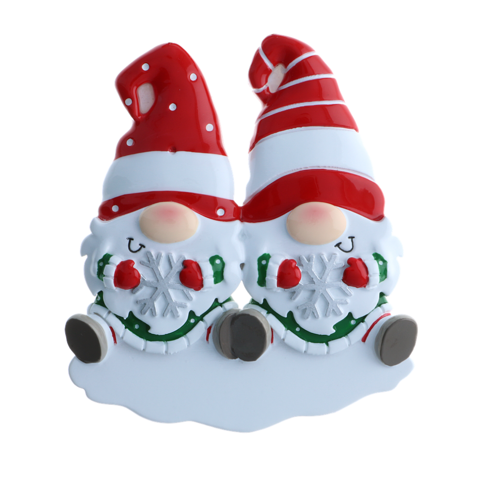 Gnome Family of 2 Personalized Ornament
