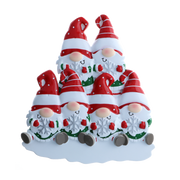 Gnome Family of 6 Personalized Ornament
