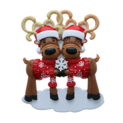 Mr. & Mrs. Reindeer Couple Personalized Ornament