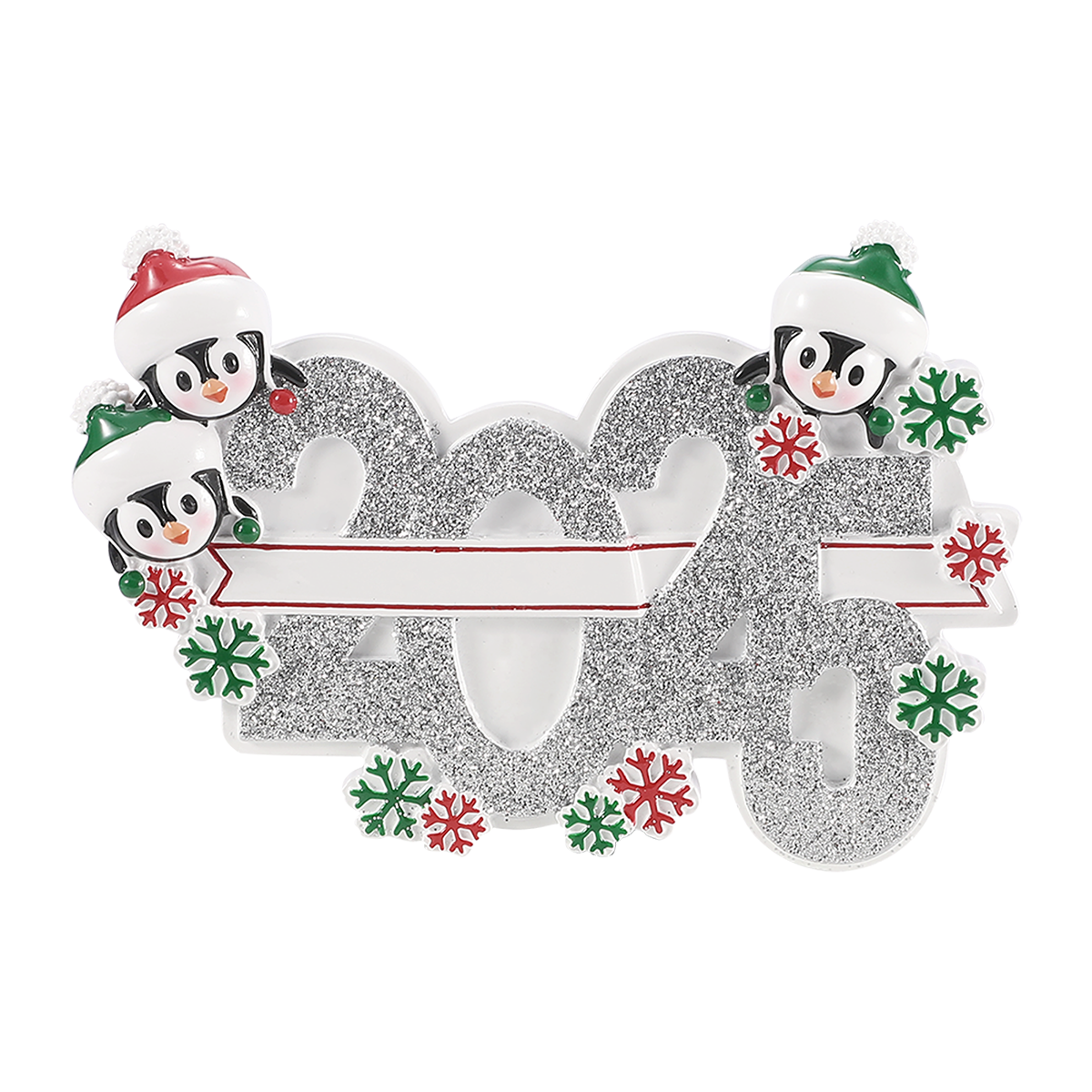 2025 Family of 3 Personalized Ornament