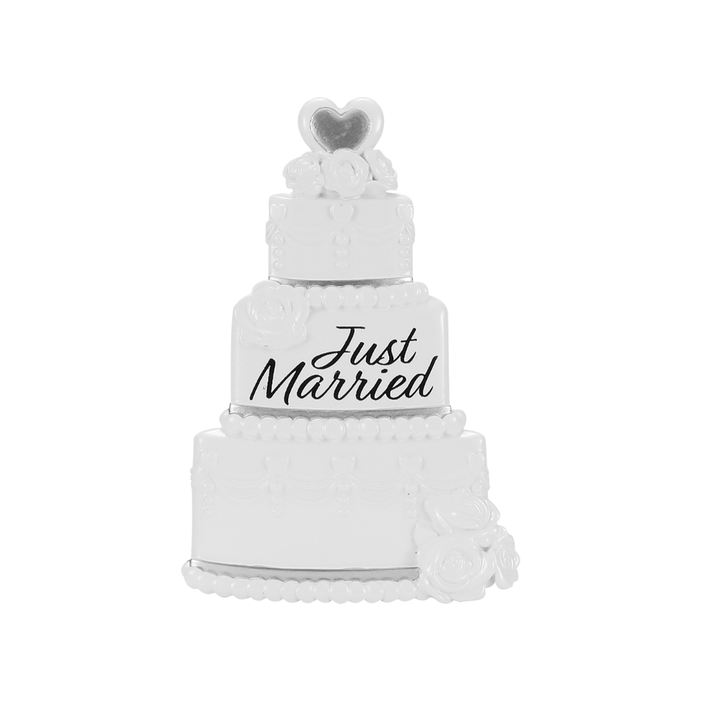 Wedding Cake Personalized Christmas Ornament