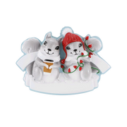 Grey Squirrel Couple Personalized Ornament