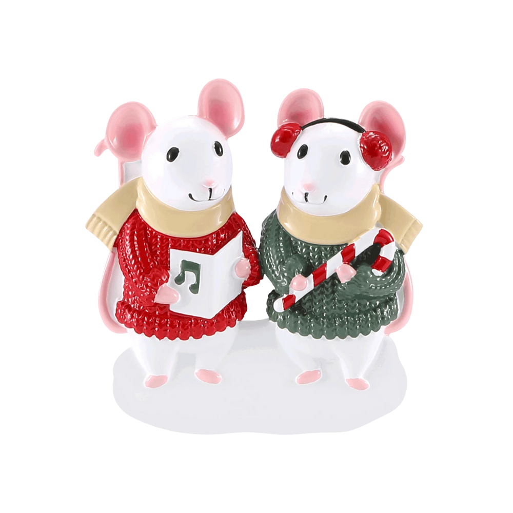 Mouse Sweater Couple Personalized Ornament