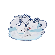 Arctic Fox Couple Personalized Ornament