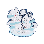 Arctic Fox (Family of 5) Personalized Ornament