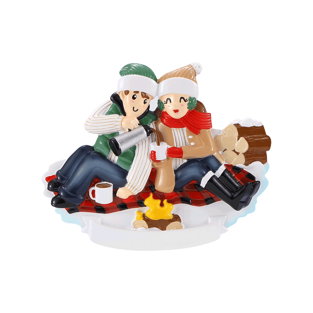 Christmas Picnic Couple Personalized Ornament