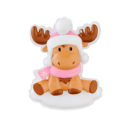 Moose Baby Girl Personalized Christmas