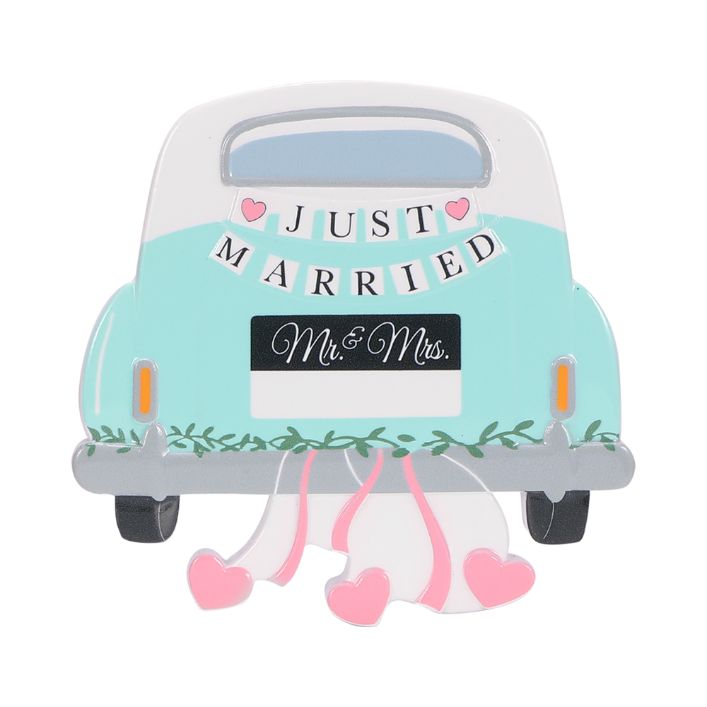 Just Married Car Personalized Ornament