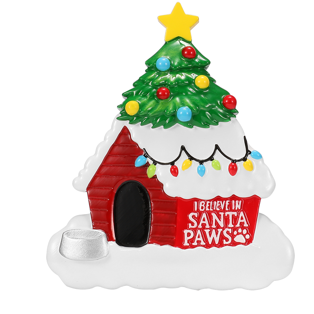 I BELIEVE IN SANTA PAWS DOG HOUSE