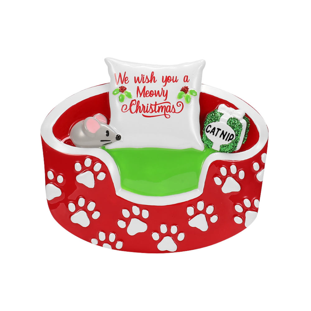 Cat Bed “We Wish You a Meowing Christmas”