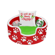 Cat Bed “We Wish You a Meowing Christmas”