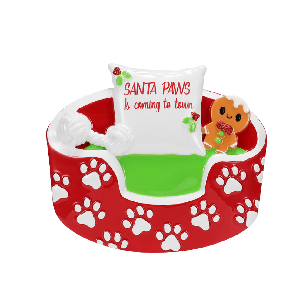 Dog Bed “Santa Paws is Coming To Town”