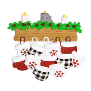 Mitten Family of 11 Personalized Ornament