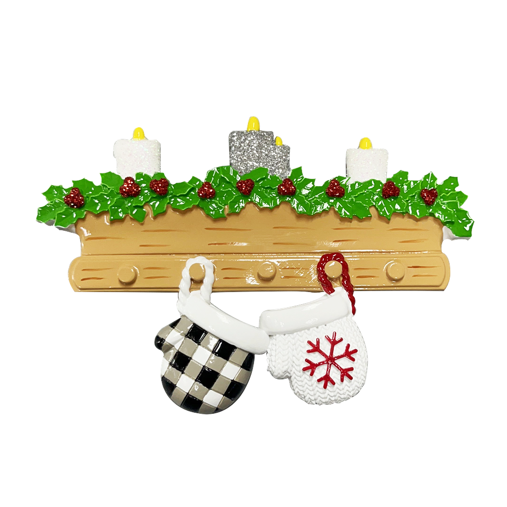 NEW MITTEN FAMILY OF 2 Personalized Ornament