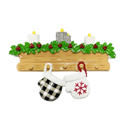NEW MITTEN FAMILY OF 2 Personalized Ornament
