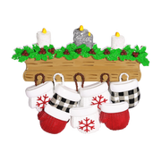 Mitten Family of 7 Personalized Ornament