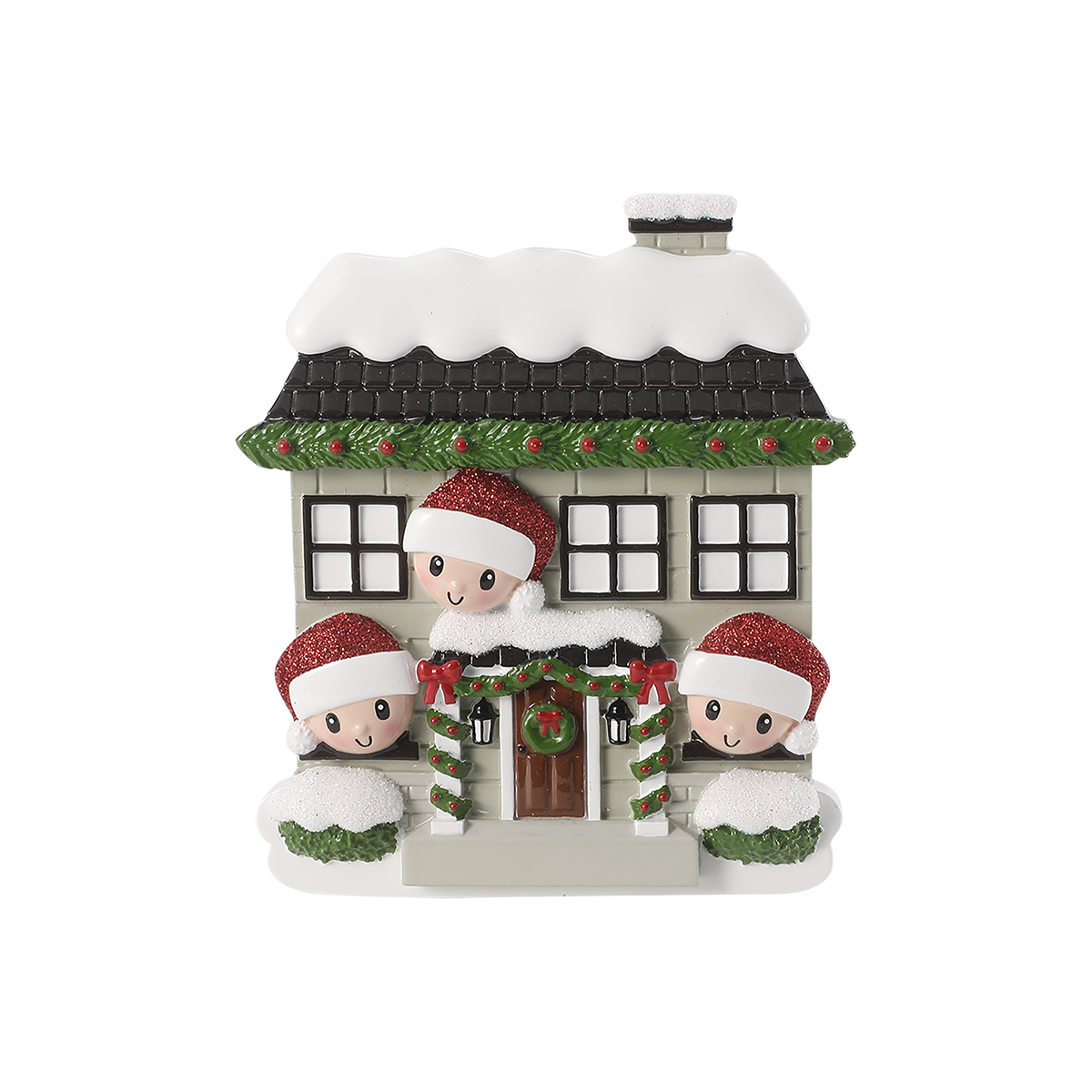 New House Family of 3 Personalized Ornament