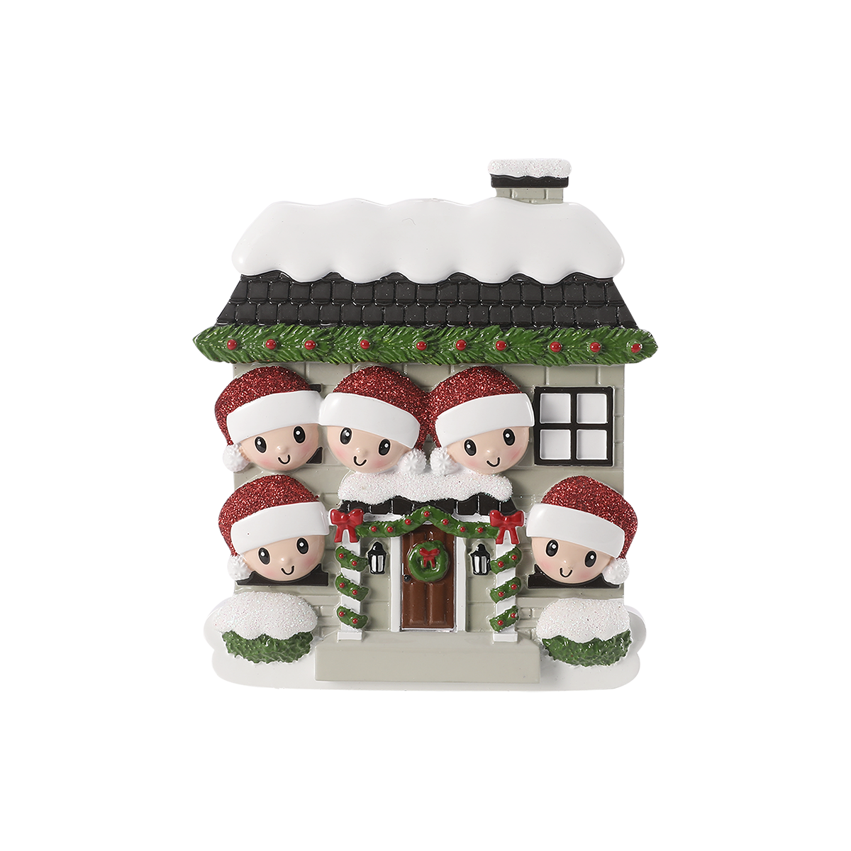 New House Family of 5 Personalized Ornament
