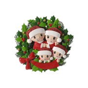 People in Wreath of 4 Personalized Ornament