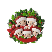People in Wreath of 5 Personalized Ornament