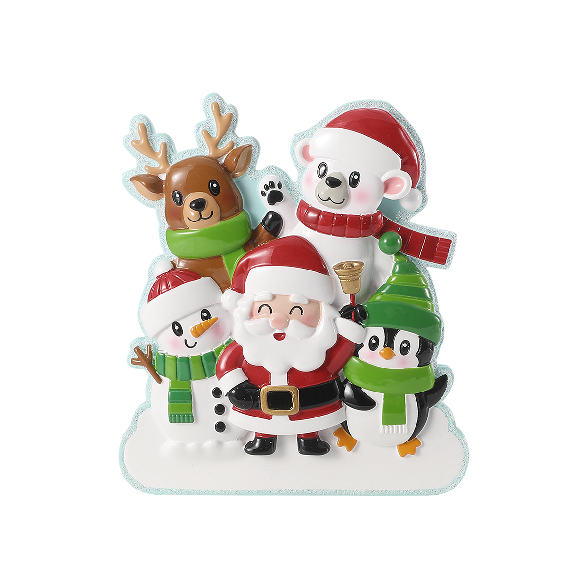 Cute Family of Christmas Characters-5 Personalized Ornament