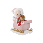 Baby in Sleigh Girl Personalized Ornament
