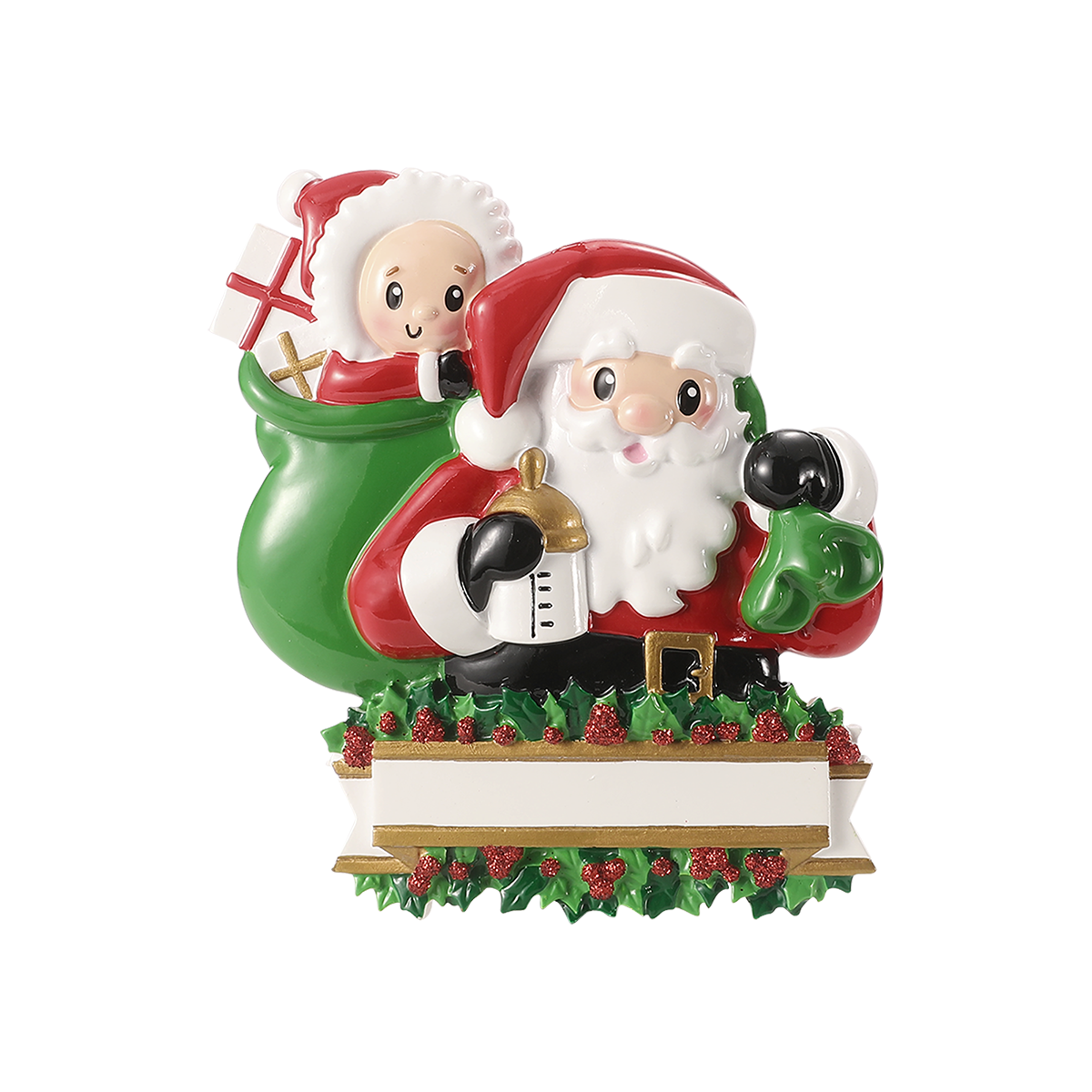 Baby in a Santa Sack Personalized Ornament
