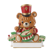 Bear with Drum & Train Personalized Ornament