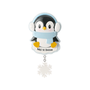 Penguin Baby Boy Personalized Ornament