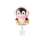 Penguin Baby Girl Personalized Ornament