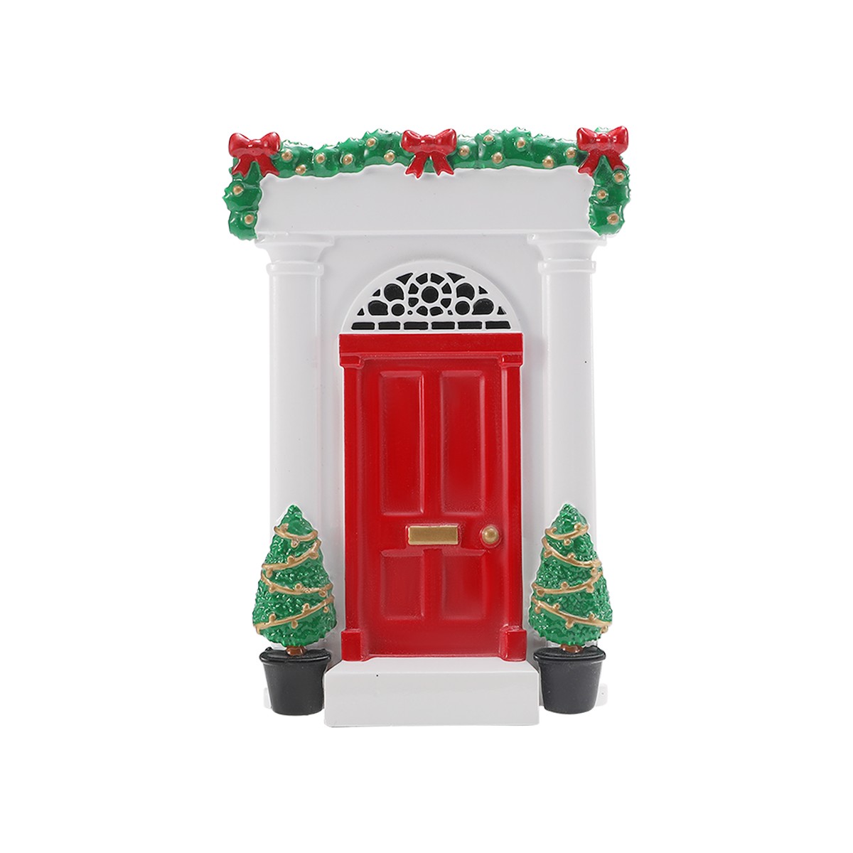 Elegant Door with Garland Overhang