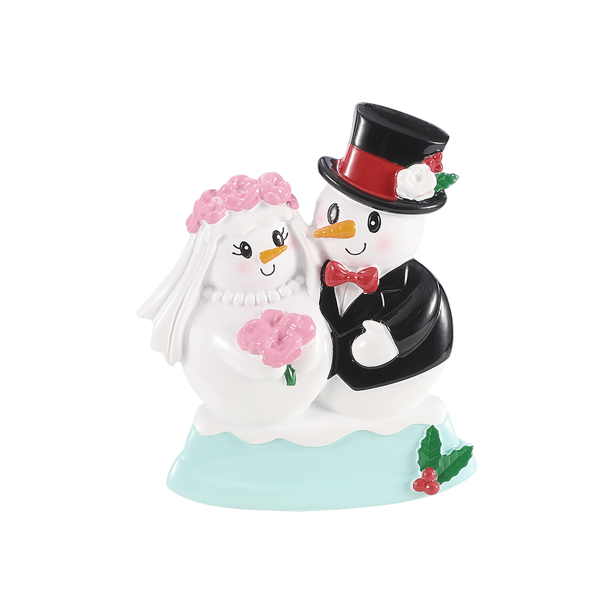 Snowman Marriage Personalized Ornament