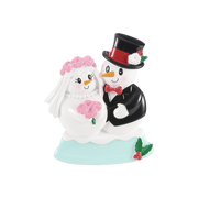Snowman Marriage Personalized Ornament