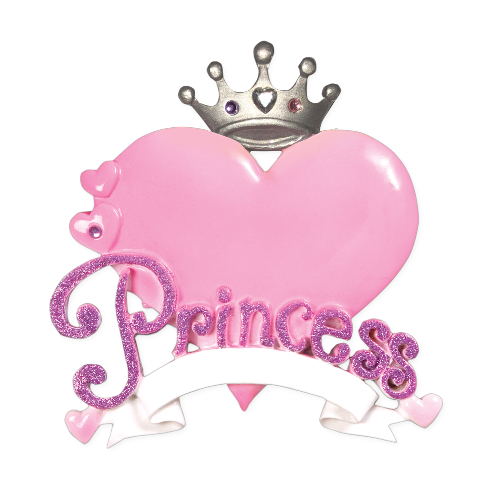 Princess Heart Personalized Ornament