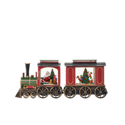 SG23151 Snow Globes- 8″H LED Two Piece Train Water Globe Lantern Glitter Spinning