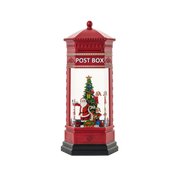 Snow Globes- 13″H LED Santa Water Globe Lantern Glitter Rotating