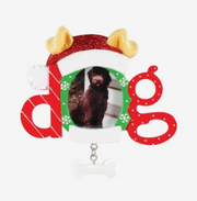 Christmas Dog Frame Personalized Ornament